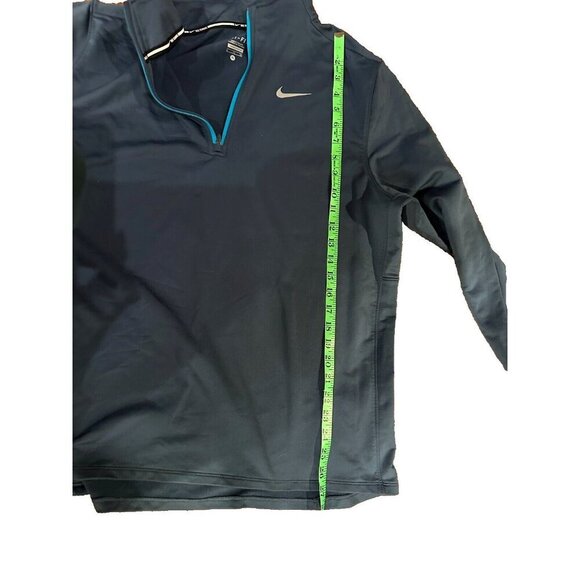 Nike Running Element Dri-Fit Quarter-Zip Gray Teal 1/4 Pullover Shirt Mens Sz XL - Picture 5 of 7